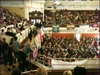 Audience in Central Westminster Hall, at the closing session of the People's Assembly, 22.6.13, photo by J Beishon