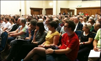 The People's Assembly session on the Economics of Anti-Austerity, 22.6.13, photo by J Beishon