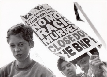 Youth Against Racism in Europe protest, photo Richard Newton