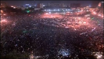 Mass protest in Egypt 1 July 2013 calls for the president to resign, photo Screen shot from video released from Military