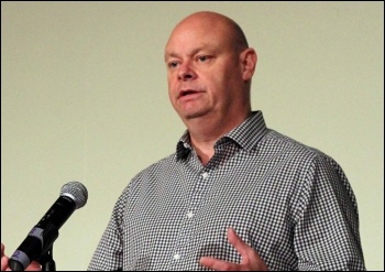 Steve Gillan, POA, addresses NSSN conference June 2013, photo by Senan