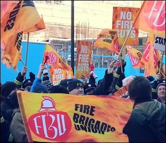 London firefighters' demonstration, January 2013, photo N Cafferky