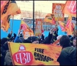 London firefighters' demonstration, January 2013, photo N Cafferky