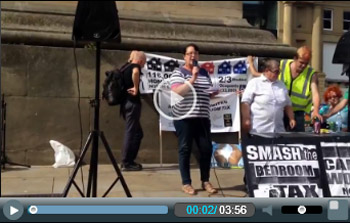 Newcastle anti-bedroom tax demo, photo Paul Phillips