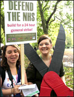 Nurses protest on the 20 October 2012 TUC demo, photo Senan