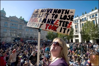 Anti-capitalist protest outside St Pauls in London following the Wall Street protests - We are the 99% , photo by Paul Mattsson