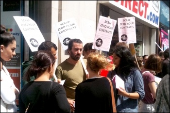 Youth Fight for Jobs outside Sports Direct, photo Ian Pattison