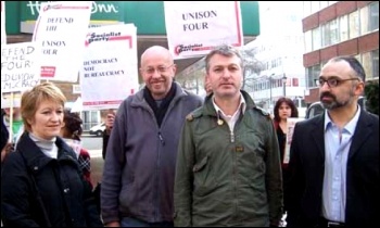 ‘The Unison Four’ (from r to l) Onay Kasab, Glenn Kelly, Brian Debus, Suzanne Muna , photo A Hill