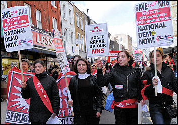 NHS demonstration March 3rd 2007, photo Paul Mattsson