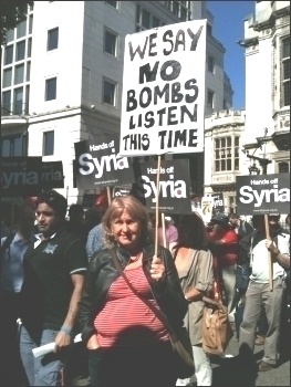 Stop the War demonstration in London, 31st August 2013, photo J Beishon