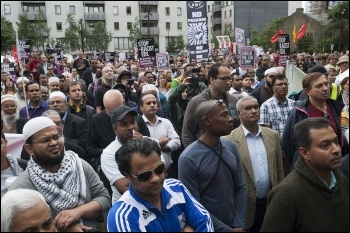 Anti-EDL demo, East London, 7.9.13, photo Paul Mattsson