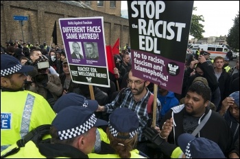 Anti-EDL demo, East London, 7.9.13, photo by Paul Mattsson