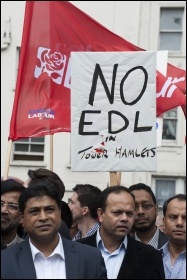 Anti-EDL demo, East London, 7.9.13, photo by Paul Mattsson