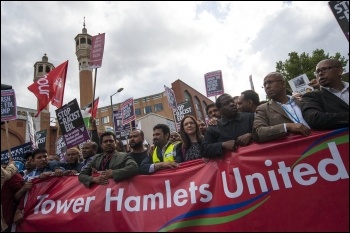 Anti-EDL demo, East London, 7.9.13, photo Paul Mattsson