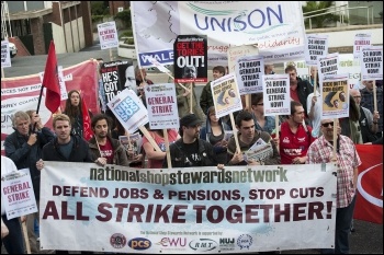 NSSN lobby of TUC congress September 2013, photo Paul Mattsson