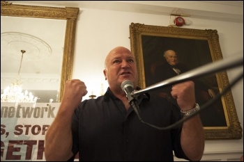 Bob Crow, RMT, speaking at the NSSN lobby of the TUC congress 2013, photo by Paul Mattsson Bob Crow, RMT, speaking at the NSSN lobby of the TUC congress 2013, photo by Paul Mattsson