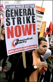 TUC demo 26 March 2011 - for a 24 hour General Strike now, photo Senan