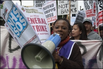 Demonstration against NHS cuts at Whipps Cross hospital, East London 21 September 2013, photo Paul Mattsson Demonstration against NHS cuts at Whipps Cross hospital, East London 21 September 2013, photo Paul Mattsson