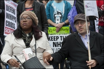 Demonstration against NHS cuts at Whipps Cross hospital, East London 21 September 2013, photo Paul Mattsson
