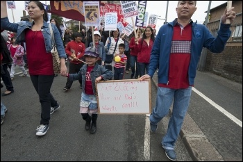 Demonstration against NHS cuts at Whipps Cross hospital, East London 21 September 2013, photo Paul Mattsson