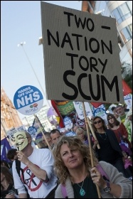 TUC demo in Manchester: 50,000 march against Tories demanding action on NHS, photo Paul Mattsson