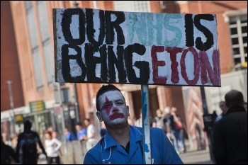 TUC demo in Manchester: 50,000 march against Tories demanding action on NHS, photo Paul Mattsson