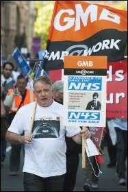 TUC demo in Manchester: 50,000 march against Tories demanding action on NHS, photo Paul Mattsson