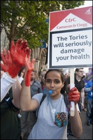 Marching in Manchester against the Con-Dems, photo Paul Mattsson