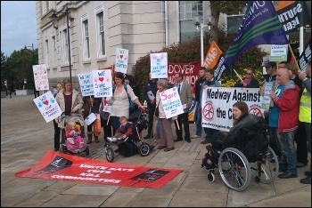 Demonstration against cuts to Sure Start centres in Kent