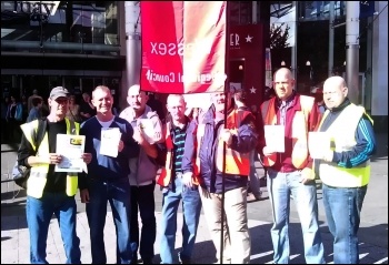 City Link workers protesting in Southampton, 5.10.13, photo by Nick Chaffey