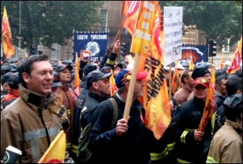 Firefighters national strike and demonstration, photo by Ian Pattison Firefighters national strike and demonstration, photo by Ian Pattison