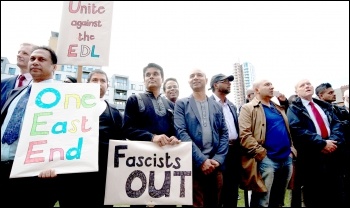 Anti-EDL demo, East London, 7.9.13 , photo by Paul Mattsson