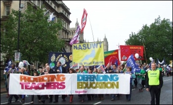 Teachers marching in Bristol, 17.10.13, photo by Matt Carey