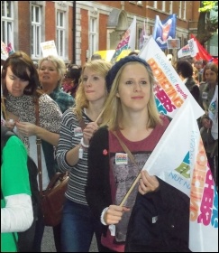 Marching in London, photo by A. Hill