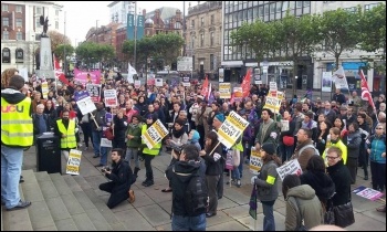 Rally in Leeds, HE strike, 31.10.13, photo by I Dalton