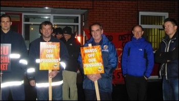 Salford firefighters on strike, photo by Paul Gerrard