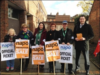 Napo pickets in Canterbury, 5.11.13, photo by Dave Semple