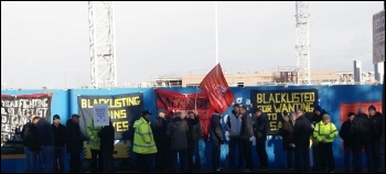 Blacklist Support Group demo, new hospital, Alder Hey, photo Harry Smith