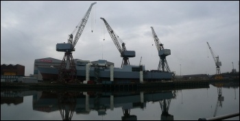 BAE Shipyard in Govan, Glasgow, photo by wiki commons: user:bjmullan