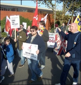 Part of the 16 November demo to save Portsmouth shipyards Part of the 16 November demo to save Portsmouth shipyards