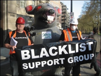 Unite members protesting against blacklisting, photo the Socialist