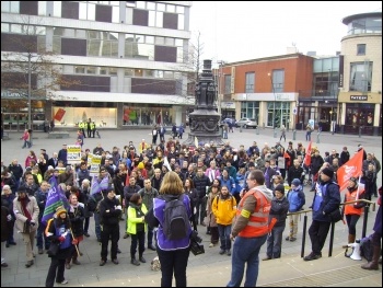 Sheffield University Staff rally 3/12/13, photo A Tice
