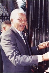 Nelson Mandela at Downing Street in 1996, photo by Brent Moore