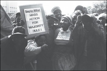 Supporters of the CWI in South Africa, 1992, photo by Mark Yate