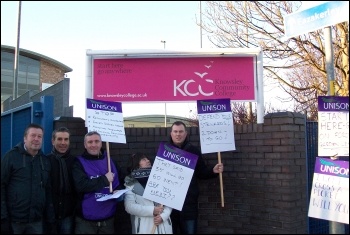 Strike at Knowsley Community College, 17.12.13