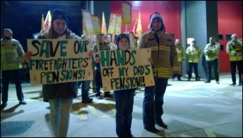 Cardiff Central fire station on Xmas eve, photo by Dave Reid