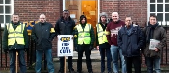 National Insurance number centre strike, 2.1.14, photo by Naomi Byron National Insurance number centre strike, 2.1.14, photo by Naomi Byron