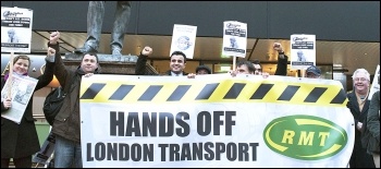 Protesting against the proposed London Underground ticket office closures and job cuts, photo Paul Mattsson