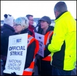 16 January 2014 NUT strike, Gateway sixth form college in Leicester , photo S Score