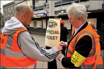RMT: London Underground workers are defending jobs and a public service, photo Paul Mattsson